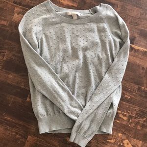 Banana Republic French knot sweater grey